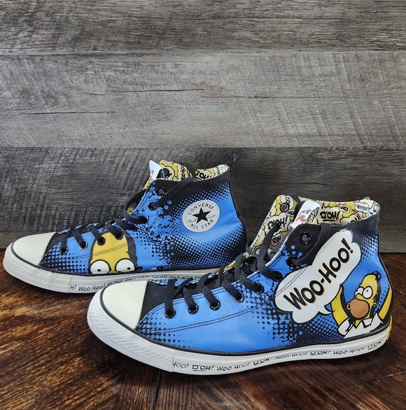 Converse All Star x The Simpsons Homer Simpson High Tops Size 12 Men / 14 Women - Picture 2 of 10